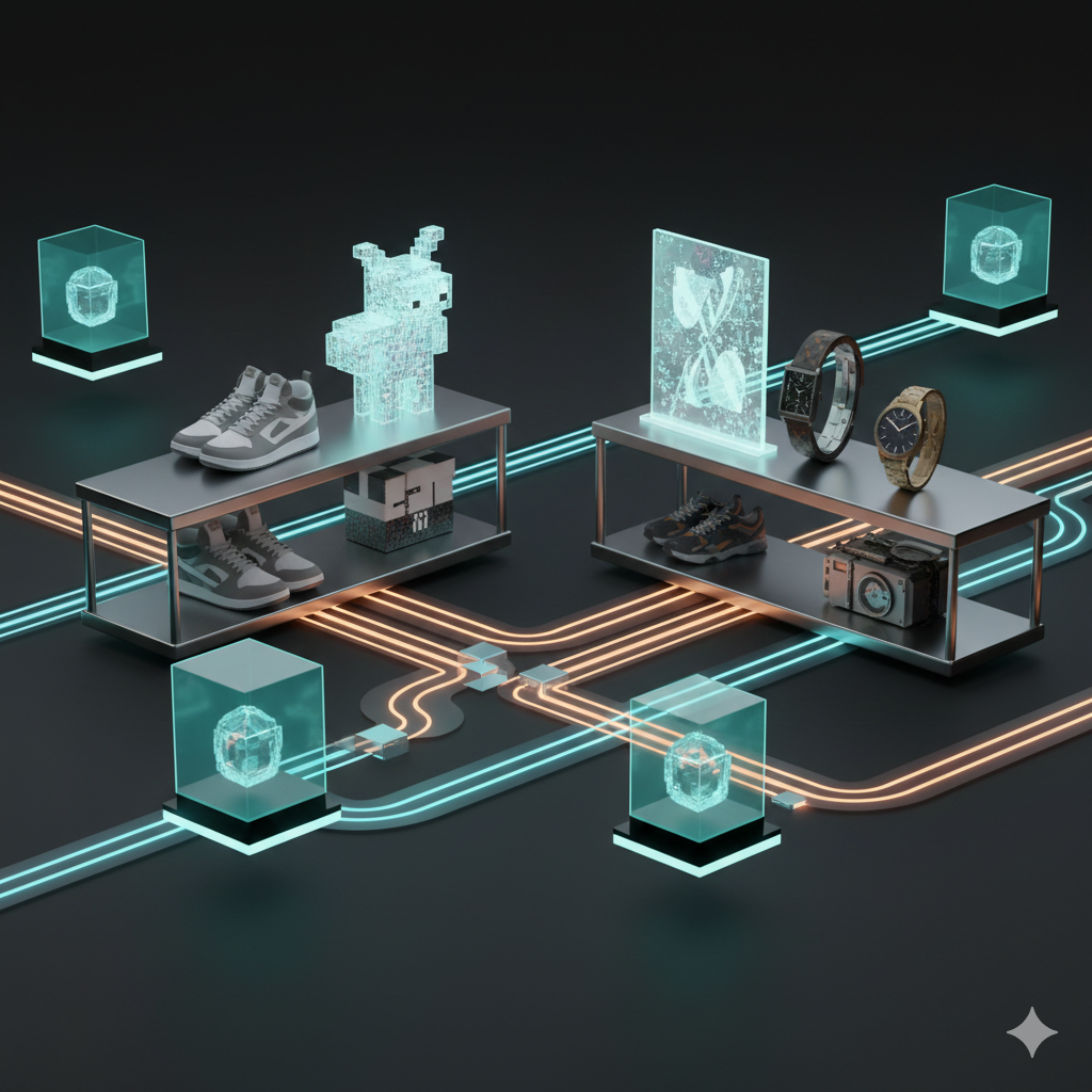 Visual concept of Nopemart marketplace for community drops